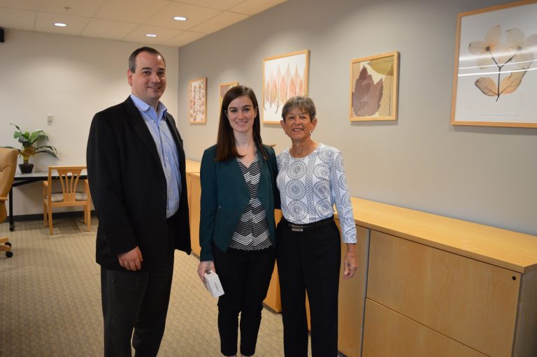 Carole Ratcliffe with REEF Student Kelsey Abernathy and former REEF Director Nick Hammond