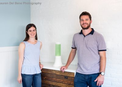 REEF fellows and AlgenAir Founders Dan Fucich and Kelsey Abernathy pose with their product